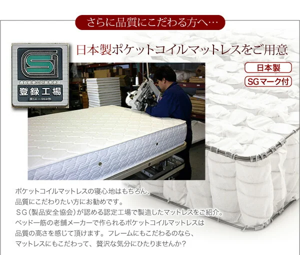照明・コンセント付き収納ベッド Miana ミアーナ ベッドフレームのみ シングル