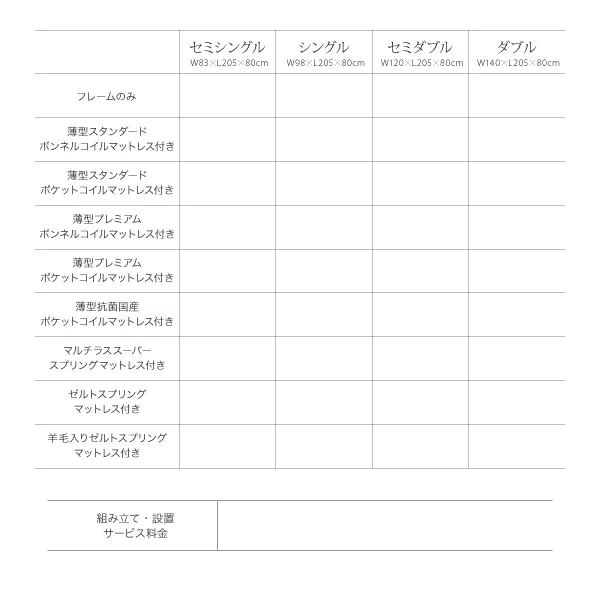 お客様組立 棚・コンセント付きチェストベッド Lagest ラジェスト ベッドフレームのみ シングル