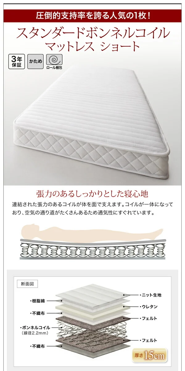 棚・コンセント付き収納ベッド Fleur フルール ベッドフレームのみ シングル レギュラー丈