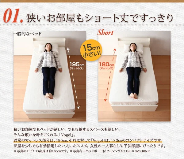 お客様組立 跳ね上げ収納ベッド Vogel フォーゲル 薄型スタンダードボンネルコイルマットレス付き 横開き ヘッド付 セミシングル ショート丈 深さラージ