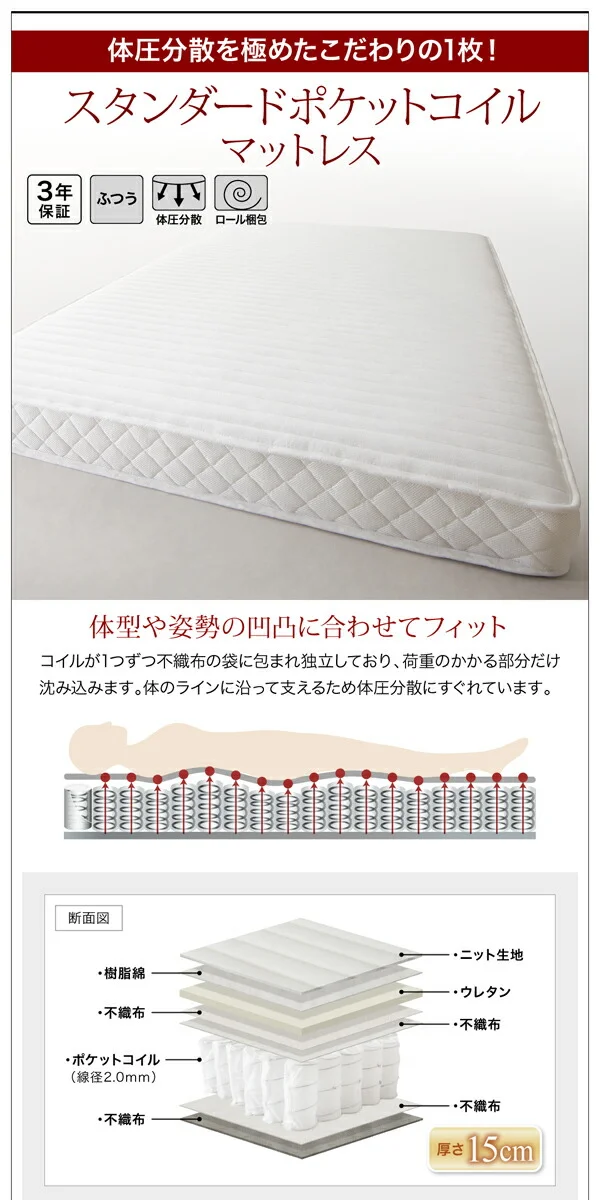 棚・コンセント付収納ベッド EverKing エヴァーキング ベッドフレームのみ キング