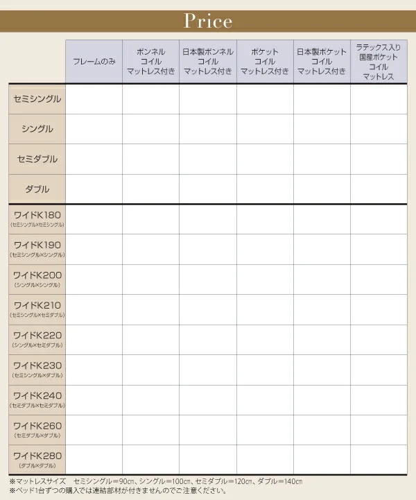 ずっと使えるロングライフデザインベッド Vermogen フェアメーゲン ベッドフレームのみ セミシングル