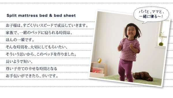 家族を繋ぐ大型マットレスベッド ELAMS エラムス ボンネルコイル マイクロファイバータイプセット クイーン 脚8cm
