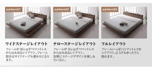 モダンデザインローベッド FRANCLIN フランクリン ベッドフレームのみ クイーン(Q×1)