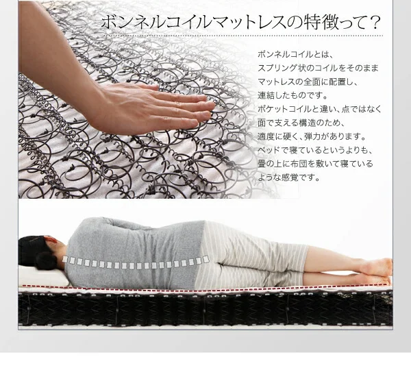 棚・コンセント・収納付き大型モダンデザインベッド BAXTER バクスター ベッドフレームのみ ワイドK200(S×2)