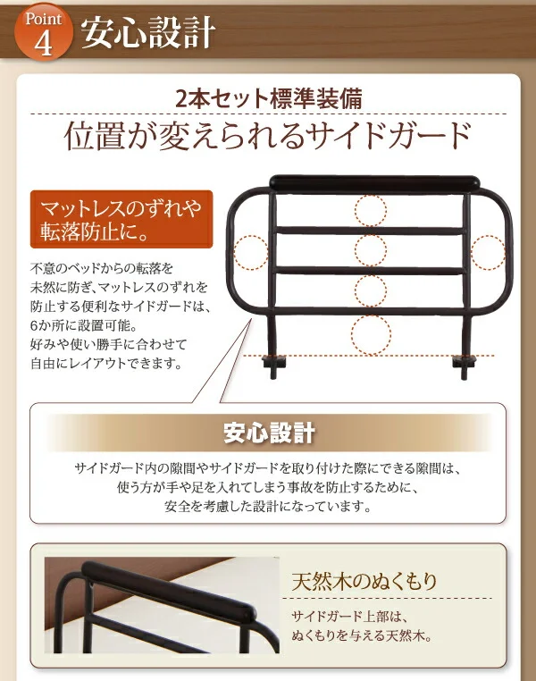 お客様組立 棚・照明・コンセント付き電動ベッド ラクライト ベッドフレームのみ 1モーター シングル