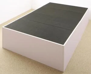 大容量収納庫付きベッド SaiyaStorage サイヤストレージ ベッドフレームのみ 浅型 ホコリよけ床板 シングル