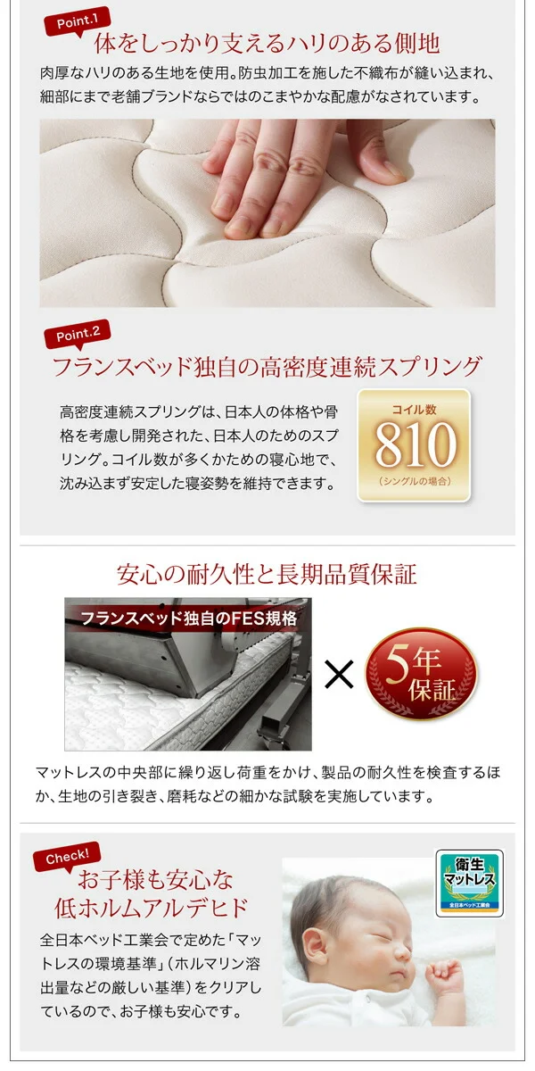 お客様組立 長く使える棚・コンセント付国産頑丈2杯収納ベッド Rhino ライノ ベッドフレームのみ シングル