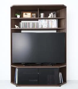 ハイタイプコーナーテレビボード ガイド Guide 2点セット(テレビボード+キャビネット)