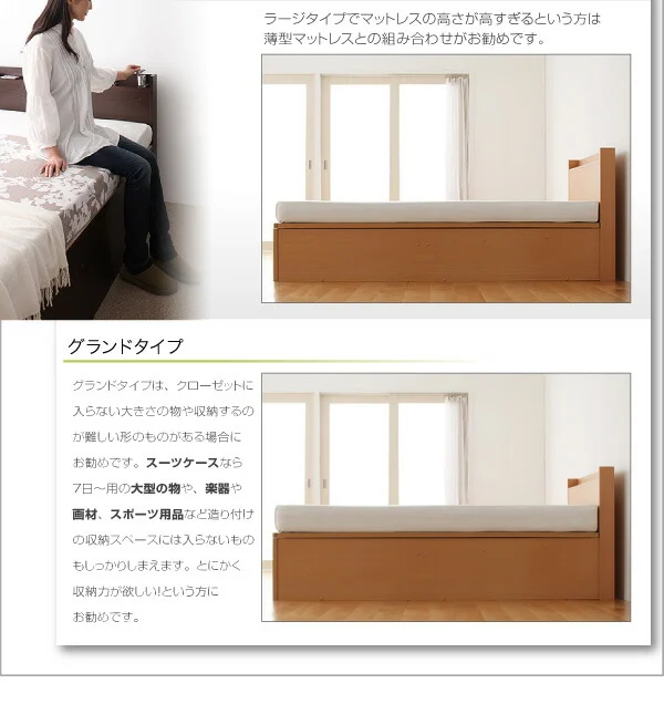 お客様組立 国産跳ね上げ収納ベッド Freeda フリーダ 薄型スタンダードボンネルコイルマットレス付き 横開き セミシングル 深さレギュラー