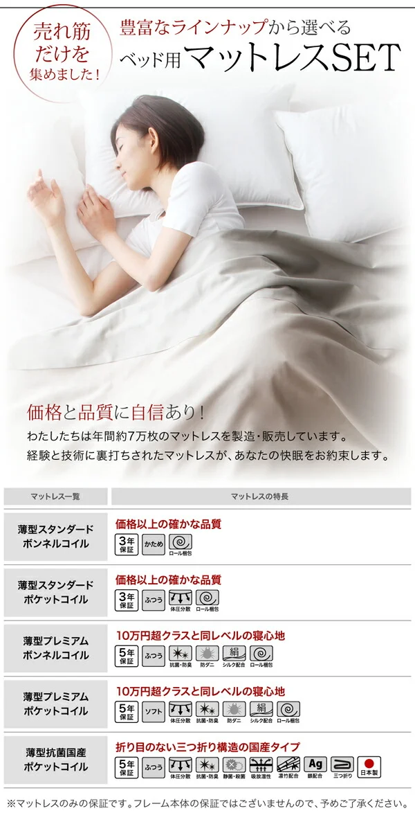 お客様組立 国産跳ね上げ収納ベッド Freeda フリーダ 薄型スタンダードボンネルコイルマットレス付き 横開き セミシングル 深さレギュラー