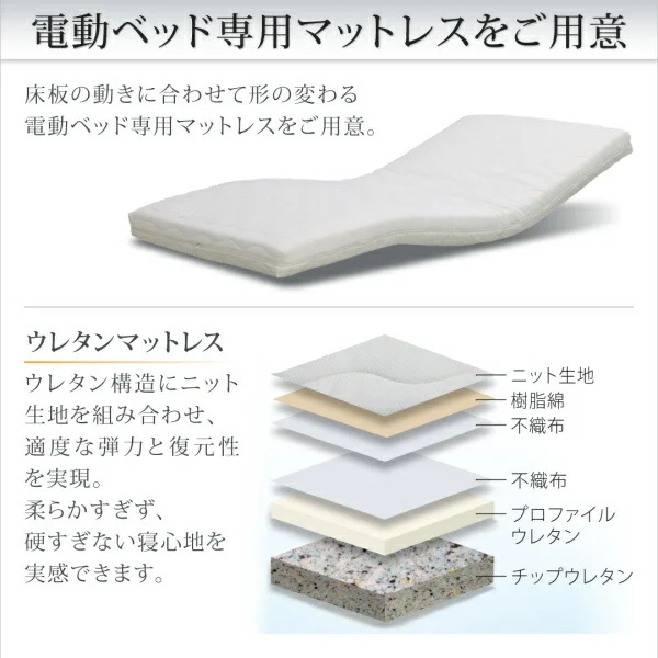 お客様組立 寝返りができる棚・コンセント・ライト付き幅広電動介護ベッド フレームのみ 2モーター セミダブル