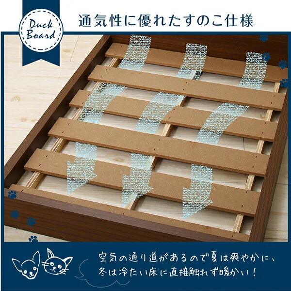 ミニチュアサイズが可愛い木製ペットベッド Catnel キャトネル ベッドフレームのみ