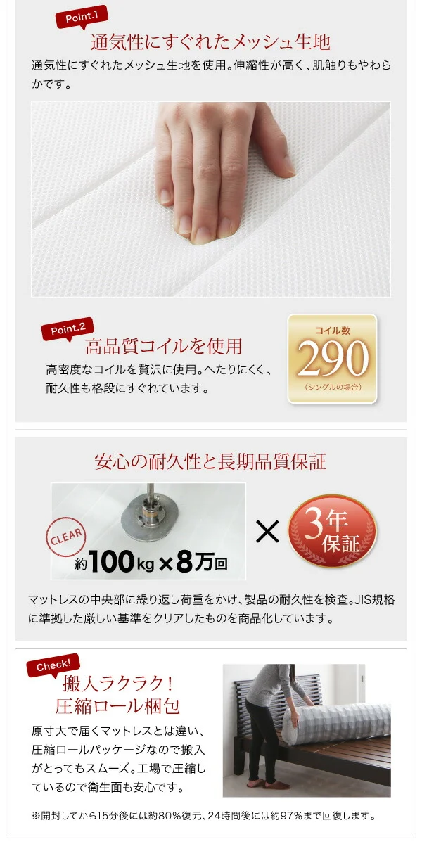 コンパクトロフトベッド Slimfit スリムフィット ベッドフレームのみ セミシングル ショート丈