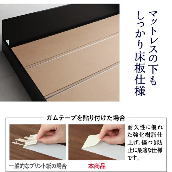 ワンルーム コンパクト おしゃれ セミダブル シンプル フロア ローベッド HIRO ヒロ  ベッドフレームのみ セミダブル