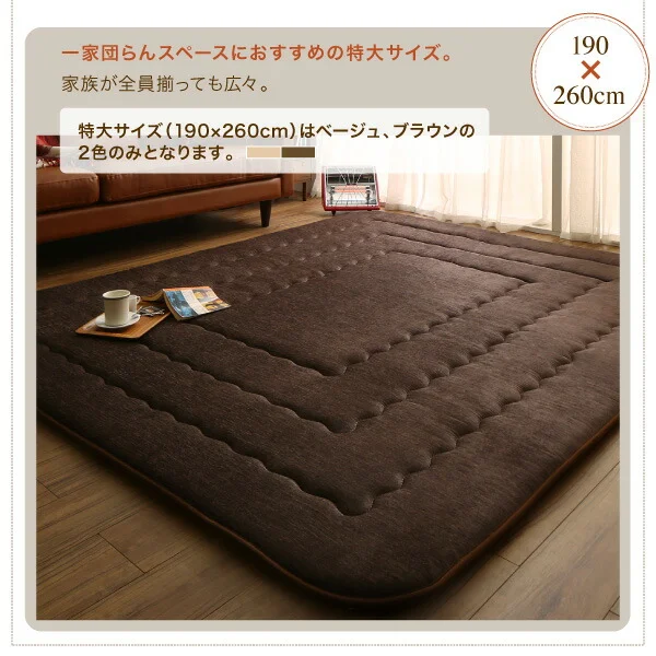 厚み40mmのふっくら厚敷きクッションラグ Vermeer フェルメル 130×190cm