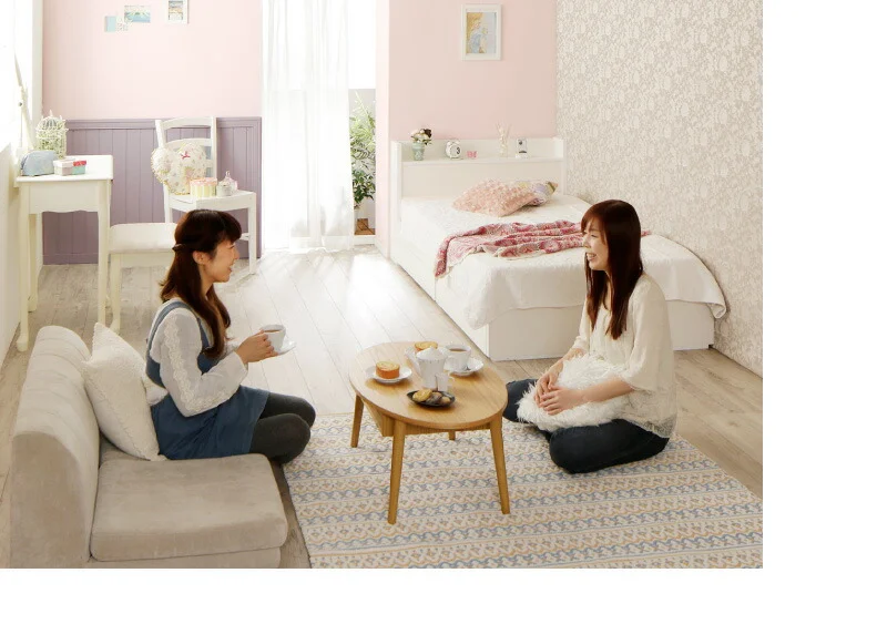 ショート丈収納ベッド/フルール2 Fleur2 ベッドフレームのみ セミシングル ショート丈