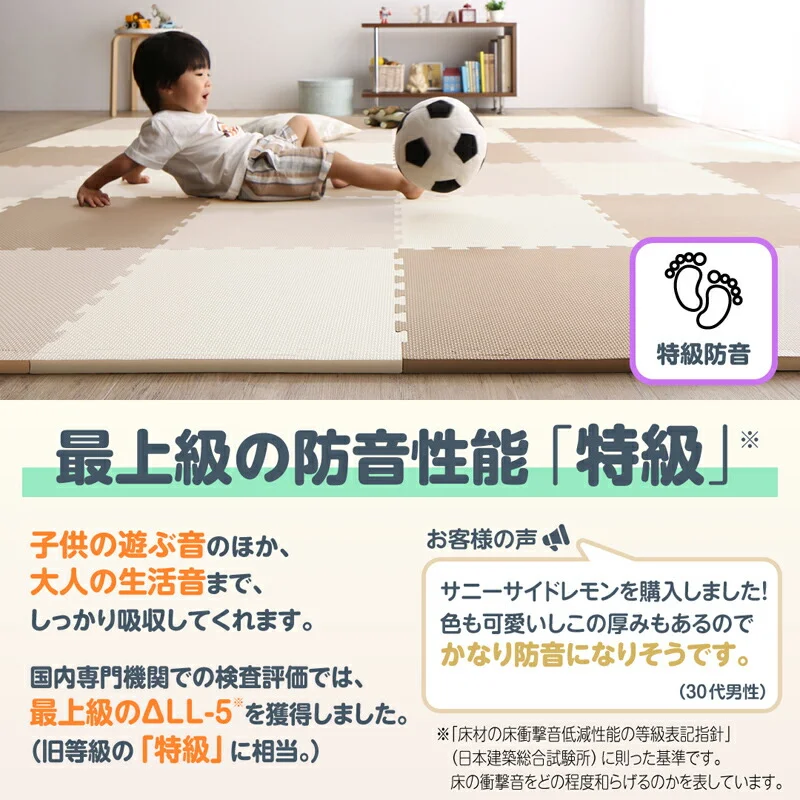 ジョイントマット いろ・いろフィット 45cm角 18mm厚 尺五 極厚 12枚 1.5畳