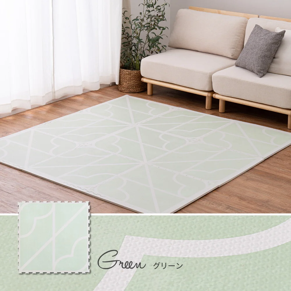 レトロデザインのジョイントマット キュロス 9枚セット 60×60×1.2cm