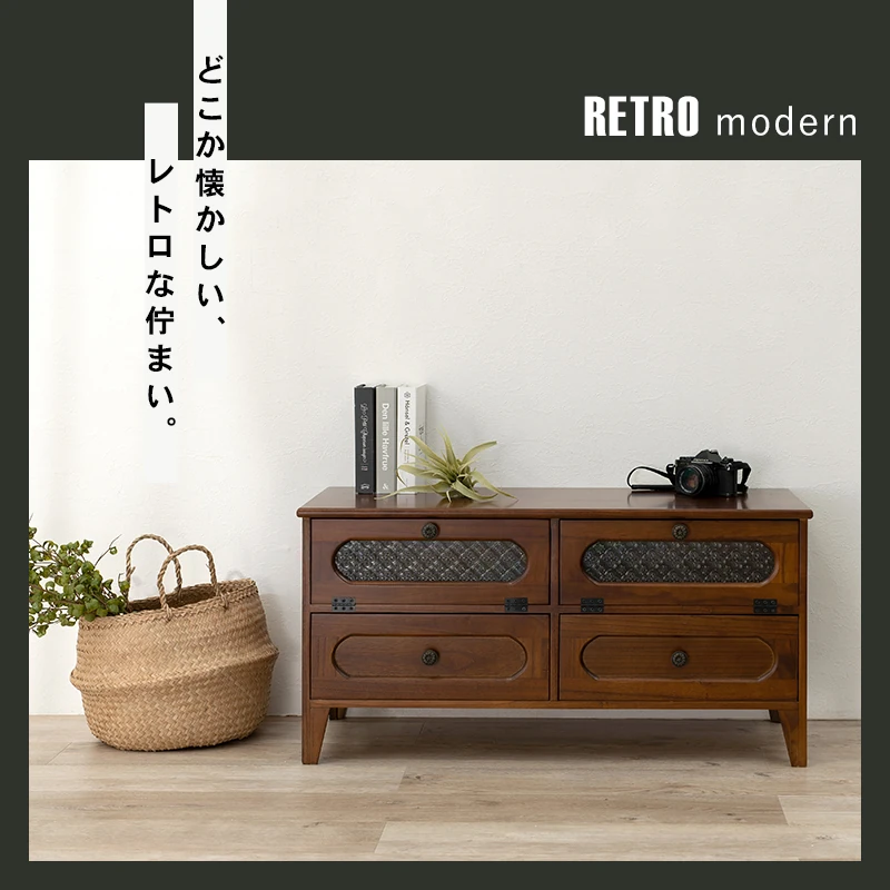 TV台 -MTV-レトロ 両扉 90×40×45cm