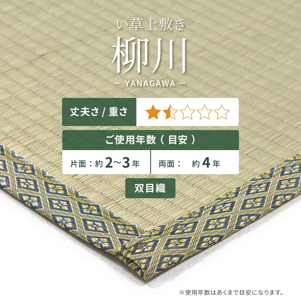 い草カーペット 柳川(やながわ) 江戸間 1帖(87×174)
