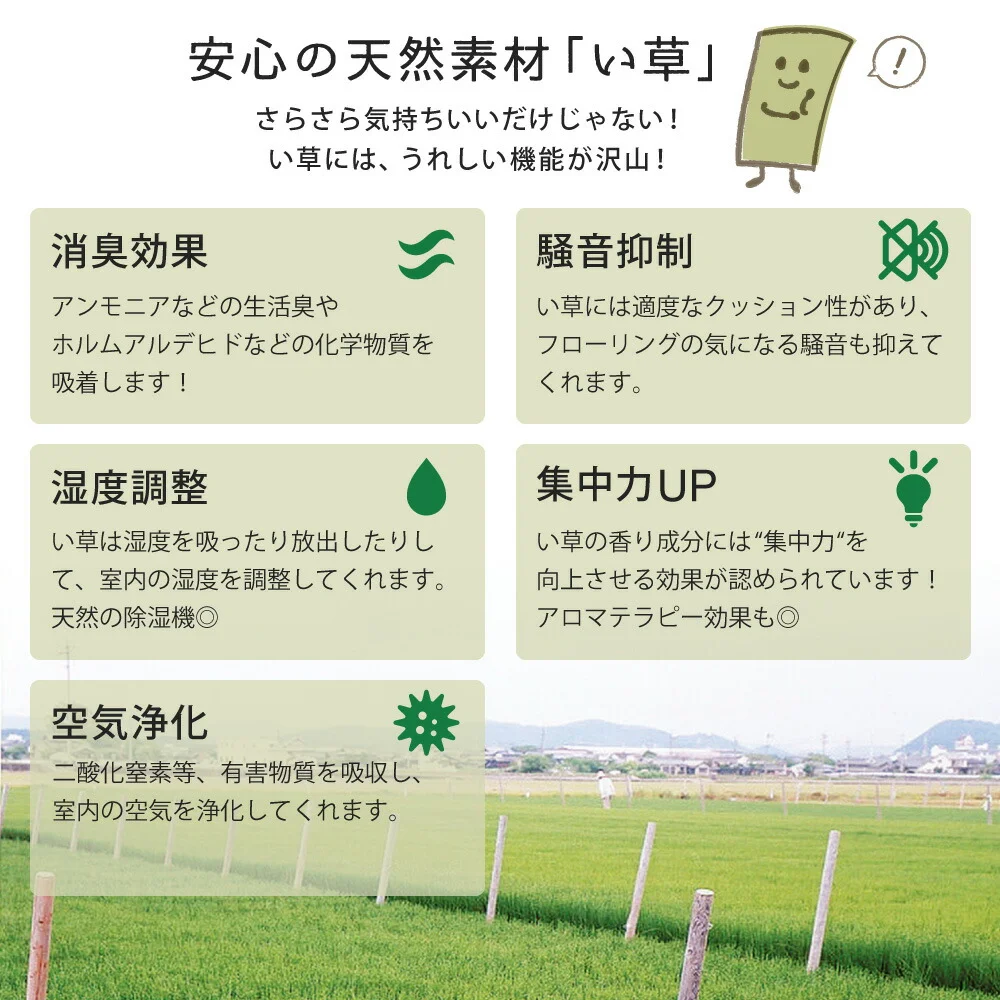 カラーの選べる軽量置き畳 綾川 6枚セット 82×82×2.5cm