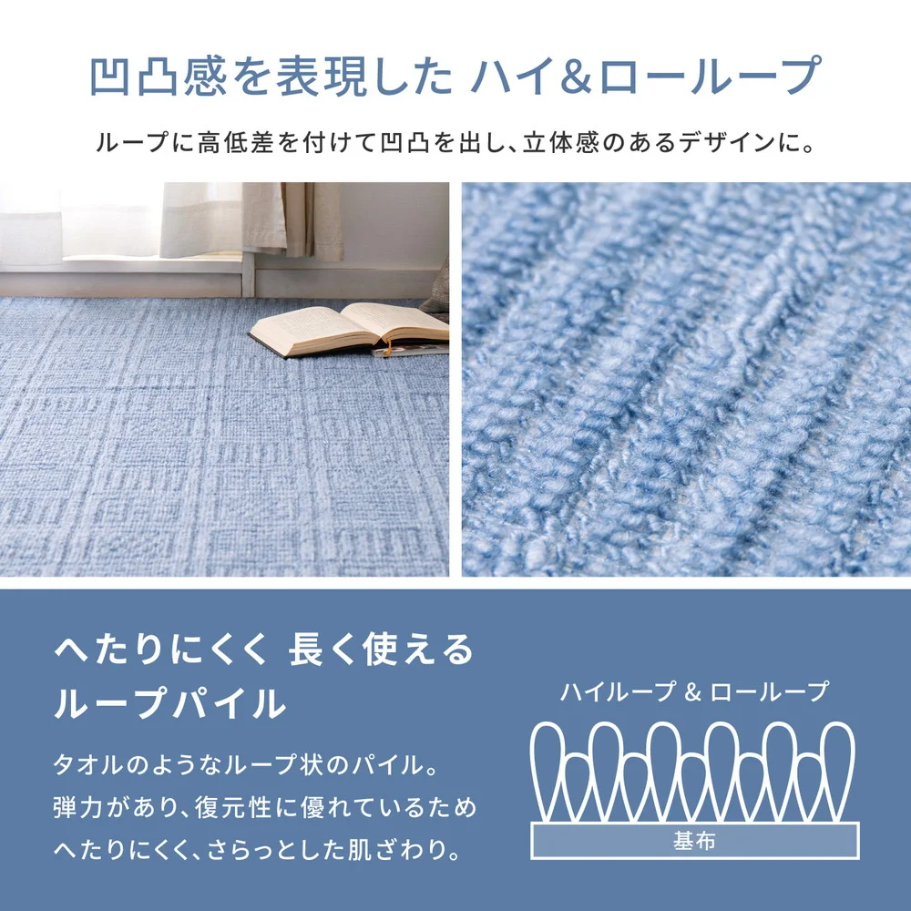 軽くて扱いやすい平織カーペット アンバー 江戸間 1帖(88×176)