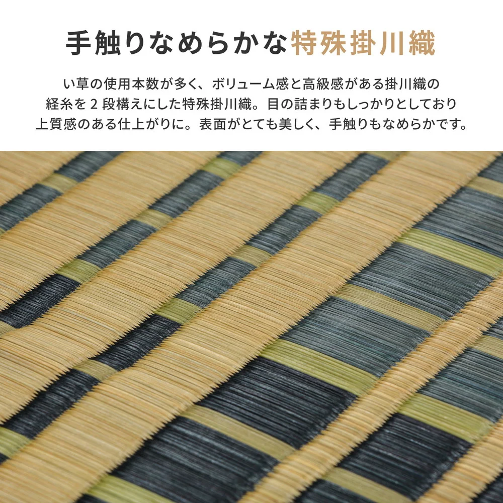 国産い草ラグ(裏貼り) 右京(うきょう) 191×191cm