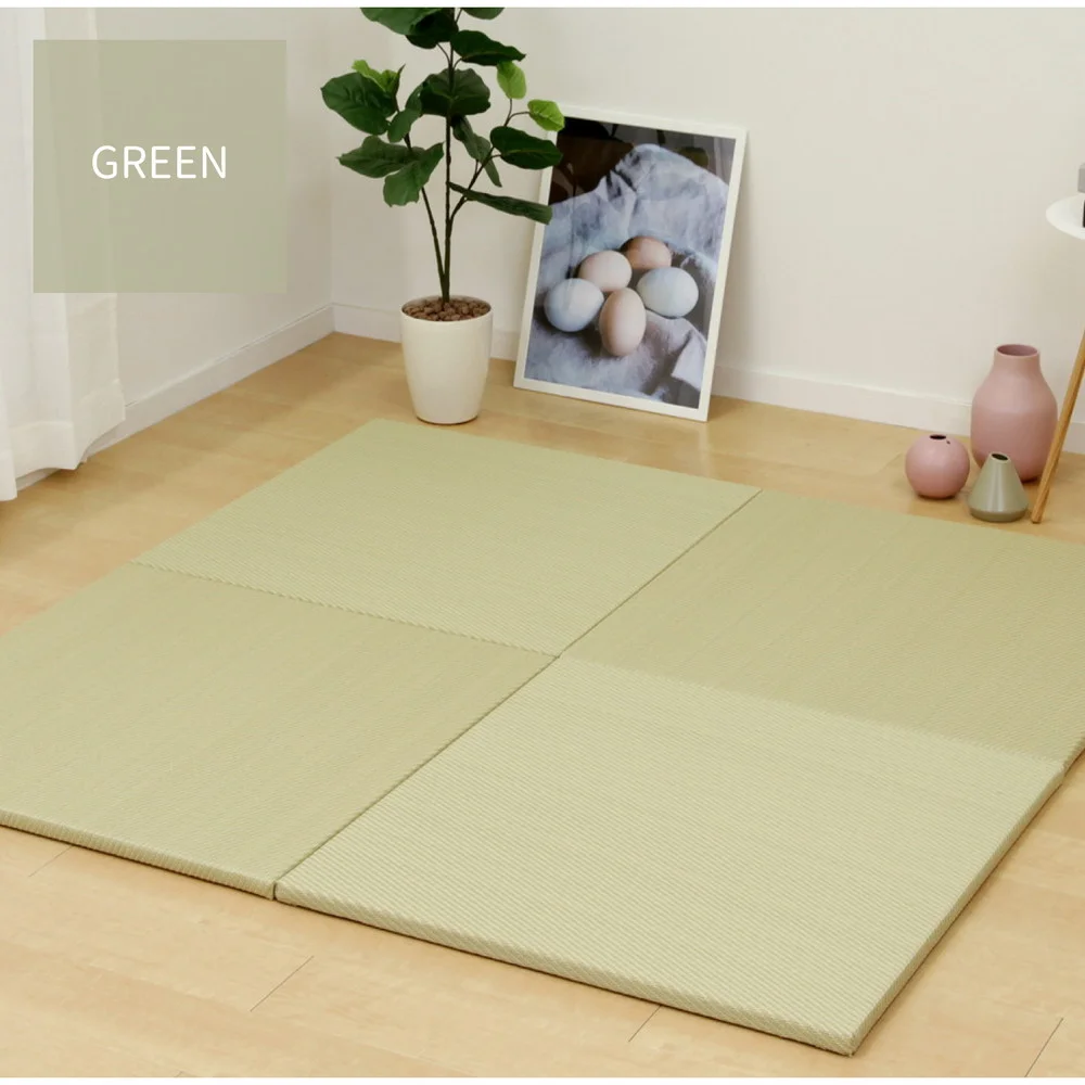 水拭きできる い草風置き畳 綾模様 6枚セット 82×82×2.5cm