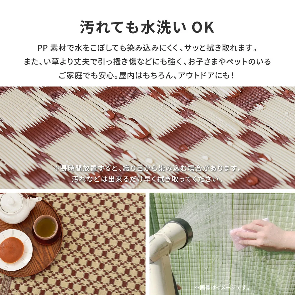 洗えるい草風カーペット ルイス 江戸間 1帖(87×174)