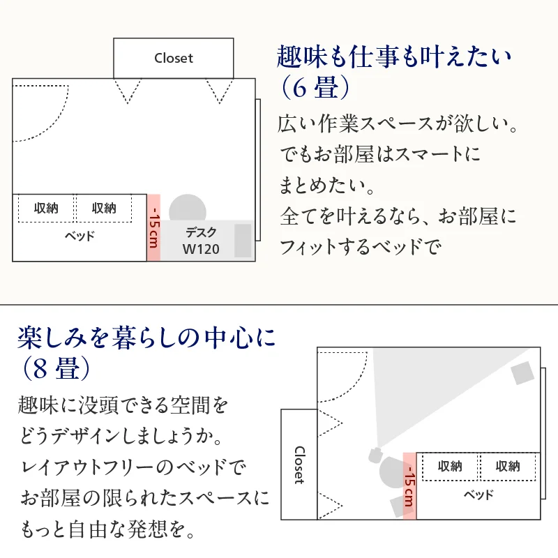 棚・コンセント付 コンパクト レイアウト自由 天然木調引き出し収納ベッド 【KASANE】 フレームのみ セミシングル フレームカラー ライトグレー お客様組立